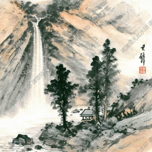 黃君璧《幽居圖》國(guó)畫(huà)高清大圖下載