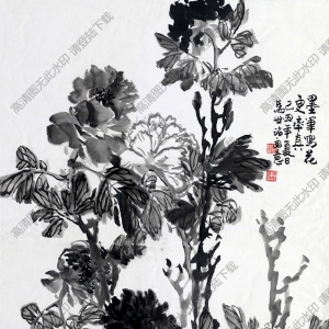 馬世治《墨筆寫(xiě)花更率真》國(guó)畫(huà)高清大圖下載