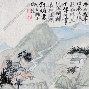 清 石濤《山水圖》-2國(guó)畫高清大圖下載