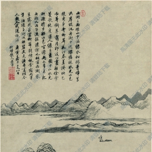 王翚超高清《柳岸江洲圖》國(guó)畫百度云網(wǎng)盤下載