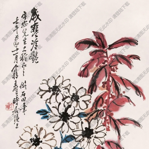 王個(gè)簃作品 花卉3 高清大圖下載