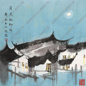 黃永玉國(guó)畫作品 月是故鄉(xiāng)明 高清下載