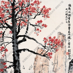 錢(qián)松巖國(guó)畫(huà) 海角石林 高清大圖下載