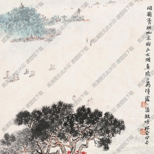 錢(qián)松巖國(guó)畫(huà)作品 太湖魚(yú)場(chǎng) 高清下載