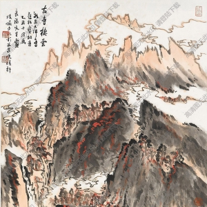 陸儼少國(guó)畫(huà) 古寺棲云 高清大圖下載