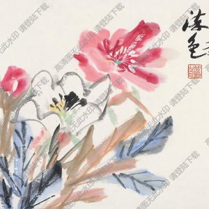 周昌谷作品 花枝圖 高清大圖下載