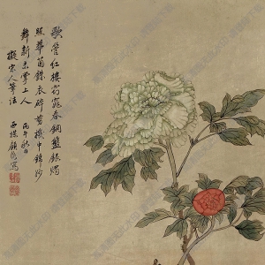 顧洛作品 花石圖 高清大圖下載