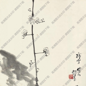 陳樹(shù)人國(guó)畫(huà) 殘雪 高清大圖下載