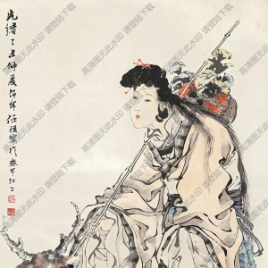 任頤國(guó)畫(huà)作品 麻姑獻(xiàn)壽圖3 高清下載