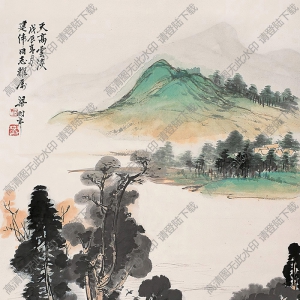 梁樹(shù)年國(guó)畫(huà)作品 天高云淡 高清下載