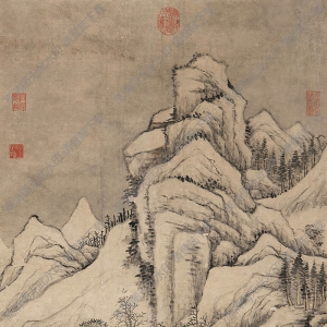 錢(qián)維城國(guó)畫(huà)作品 雪景寒林 高清下載