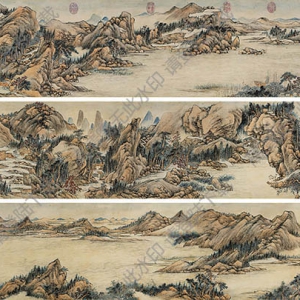 錢(qián)維城作品 富春秋色圖 高清大圖下