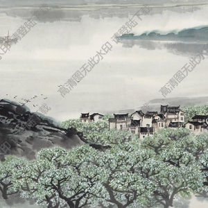 宋文治國(guó)畫(huà) 春雨江南 高清大圖下載