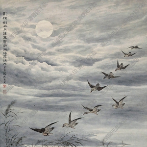 陶冷月國(guó)畫(huà) 池塘蘆雁圖 高清大圖下載