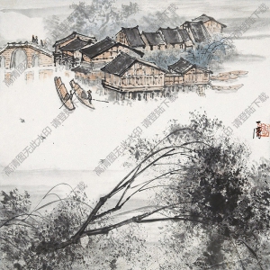 陶一清國(guó)畫作品 江南小景 高清下載