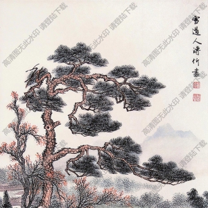 溥伒國(guó)畫(huà)作品 訪友圖 高清下載