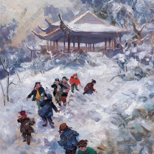 費以復(fù)作品 雪景 高清大圖下載