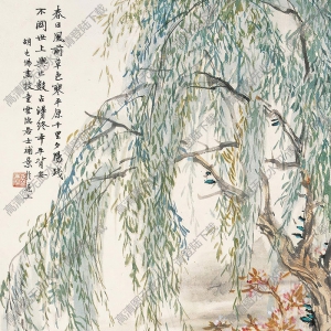 胡也佛國(guó)畫(huà) 春牧圖 高清大圖下載