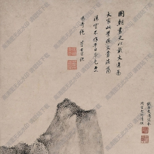 戴進(jìn)國(guó)畫(huà) 青山高隱圖 高清大圖下載