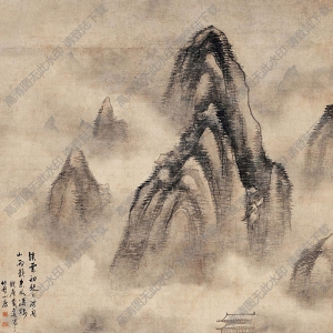 戴進(jìn)國(guó)畫(huà) 山雨欲來(lái)風(fēng)滿樓 高清大圖下載