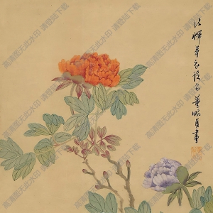 湯貽汾妻子董婉貞國(guó)畫(huà) 花卉 (2) 高清大圖下載