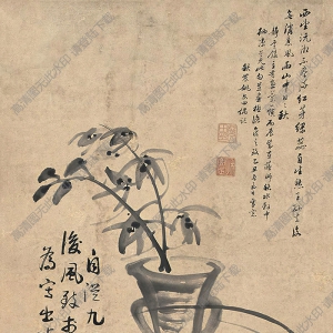 方薰國(guó)畫(huà) 蘭花 高清大圖下載