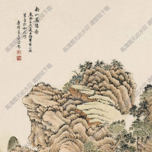 方薰國(guó)畫(huà) 南山髙隱圖 高清大圖下載