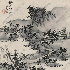 藍(lán)瑛國(guó)畫(huà) 泛舟清話(huà) 高清大圖下載