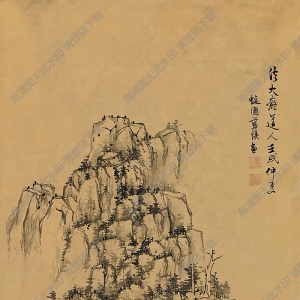 藍(lán)瑛國(guó)畫(huà) 仿大癡山水 高清大圖下載