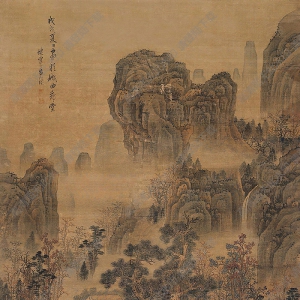 藍(lán)瑛國(guó)畫(huà) 秋山幽居 高清大圖下載