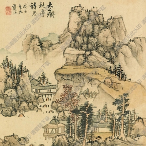 藍(lán)瑛國(guó)畫(huà) 秋亭 高清大圖下載