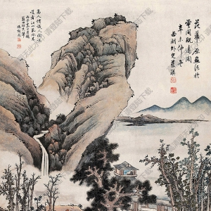 藍(lán)瑛國(guó)畫(huà) 山水 高清大圖下載