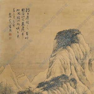 藍瑛國畫 云山歸野 高清大圖下載