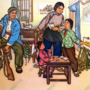 國(guó)畫(huà)作品 計(jì)劃生育幸福家庭 高清大圖下載