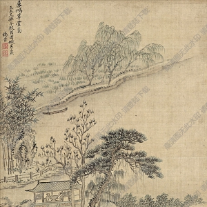 清 楊晉《仿古山水冊(cè)頁(yè)十一開(kāi)》-2國(guó)畫(huà)高清大圖下載