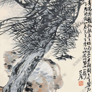 謝公展作品 松菊?qǐng)D (1) 高清大圖下載