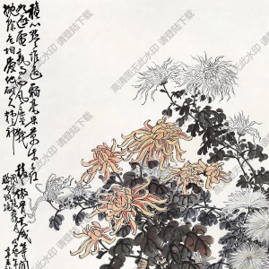 謝公展作品 萬(wàn)紫千紅 高清大圖下載