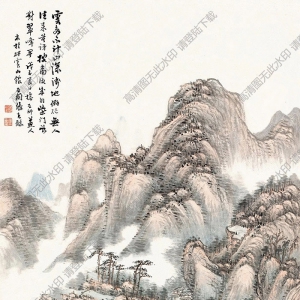 張石園國(guó)畫(huà) 秋壑山居 高清大圖下載