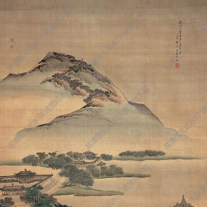 袁江國(guó)畫(huà) 仙山樓閣圖 高清大圖下載