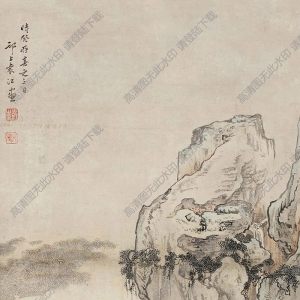 袁江國(guó)畫(huà) 幽壑樓臺(tái) 高清大圖下載