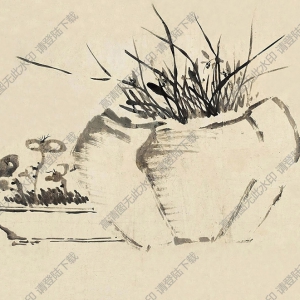 李方膺國(guó)畫(huà) 芝蘭圖 高清大圖下載