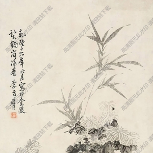 李方膺國(guó)畫(huà) 竹石圖 (5) 高清大圖下載