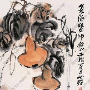 朱屺瞻國(guó)畫(huà) 葫蘆圖 高清大圖下載