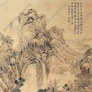 張宗蒼國(guó)畫(huà) 云崖錦樹(shù)圖 高清大圖下載