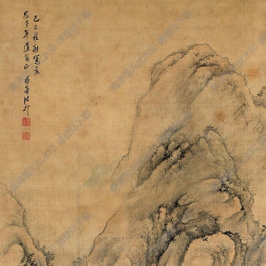 諸昇國(guó)畫(huà) 觀瀑圖 高清大圖下載