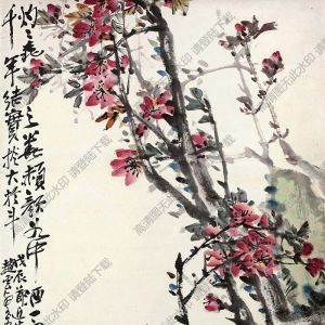 趙云壑作品 灼灼桃花 高清大圖下載