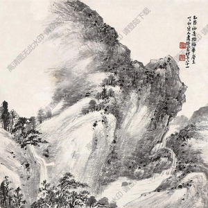 蕭俊賢國(guó)畫(huà) 山林幽居 高清大圖下載