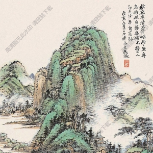 吳徵國(guó)畫(huà) 秋溪水清 高清大圖下載