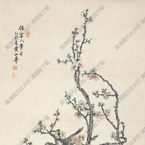 黃山壽國(guó)畫(huà) 梅雀圖(2) 高清大圖下載