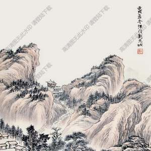 劉子久國(guó)畫(huà) 山水 (5) 高清大圖下載